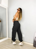 Solid Hip Hop Bandage Pants QXTF-8181