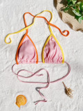 Sexy Tie Up Splicing Bikinis Two Piece CASF-6585