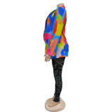 Fashion Print Long Sleeve Blazer  BY-6557