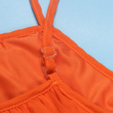 Solid Color Sling Pleated Two Piece Skirts Set  NY-2753