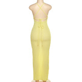 Backless Sexy Solid Maxi Dress DLSF-K23D26525