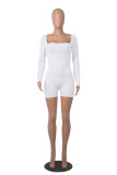 Solid Long Sleeve Square Collar Romper MZ-2805