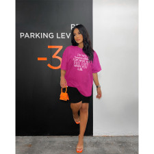 Short Sleeve Letter Print Two Piece Set HGL-9009049