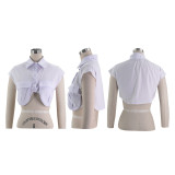 Solid Patchwork Irregular Shorts Shirt SFY-TD2333