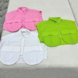 Solid Patchwork Irregular Shorts Shirt SFY-TD2333