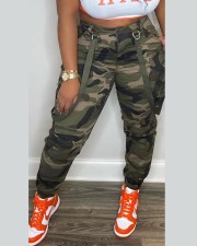 Plus Size Camouflage Print Casual Pants GSMJ-2234