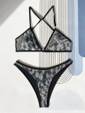 Sexy Bandage Bikinis Backless 2 Piece Set CASF-6602