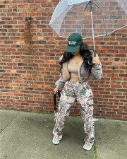 Casual Loose Print Straight Pants GSMJ-S6920