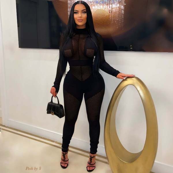 Fashion Long Sleeve Woolen Knit Jumpsuit OSM-4402