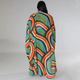 Chiffon Print Fashion Shawl Cardigan NNWF-7882