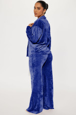 Casual Solid Long Sleeve Cardigans And Pants Two Piece Set YD-8770