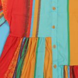 Plus Size Contrast Color Patchwork Shirt Dress NY-10552