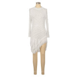 Hot Drilling Sexy Mesh Hollow Out Bodycon Dress AIL-230
