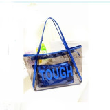 Pvc Transparent Jelly Tote Mother Daughter Bag HCFB-TOU