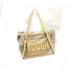Pvc Transparent Jelly Tote Mother Daughter Bag HCFB-TOU