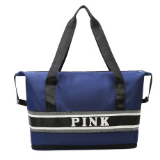 PINK Letter Print Fitness Sports Shoulder Travel Bag HCFB-20807