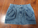Casual Long Sleeve Shirt And Denim Skirt Two Piece Set MEM-88512