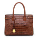Crocodile Print Shoulder Handbag HCFB-58H228-1