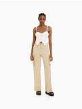 Plus Size Solid Color Slim Straight Pants GOFY-714471890972