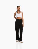 Plus Size Solid Color Slim Straight Pants GOFY-714471890972