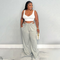 Hip Hop Sport Back Tie Two Wear Loose Casual Pants BLX-63008