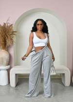 Hip Hop Sport Back Tie Two Wear Loose Casual Pants BLX-63008