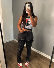 Casual Multicolor Slim Jeans MEM-88516