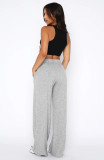 Solid Color Loose Straight Pant MZ-2814