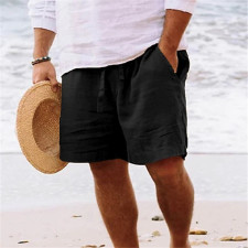 Men's Plus Size Fashion Beach Solid Color Short GXWF-txz