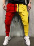 Men's Plus Size Color Block Casual Sport Pants GXWF-K937