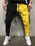 Men's Plus Size Color Block Casual Sport Pants GXWF-K937