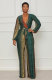 Fashion Print Long Sleeve Straight Jumpsuit XHXF-8684