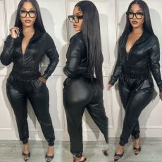 Casual Long Sleeve Zipper Hoodies Sport 2 Piece Pants Set AIL-255