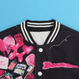 Fashion Print Cardigan Baseball Jacket Coat FSXF-529