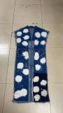Fashion Chain Patchwork Sleeveless Denim Split Long Coat CM-8696
