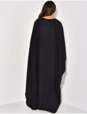 Solid Color Flare Sleeve Loose Maxi Dress LS-0401