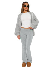 hion Slim Low Waist Flare Pants HNIF-155