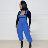 Loose Fashion Drawstring Jumpsuit Back Pants TK-6305