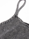 Fashion Vest Pullover Crew Neck Knit Two Piece Set DF-TSE638569