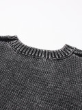Fashion Vest Pullover Crew Neck Knit Two Piece Set DF-TSE638569
