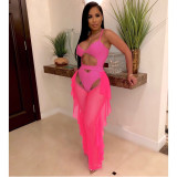 Solid Color Swimsuit Mesh Two Piece Set SFY-Z018
