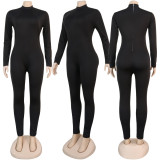 Long Sleeve Solid Color Tight Jumpsuit SFY-Z066