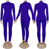 Long Sleeve Solid Color Tight Jumpsuit SFY-Z066