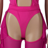 Solid Color Swimsuit Mesh Two Piece Set SFY-Z018