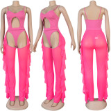 Solid Color Swimsuit Mesh Two Piece Set SFY-Z018