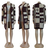 Casual Printed Cardigan Knit Sweater GYSF-4032