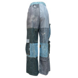 Fashion Color Blocking Loose Pants QYXZ-9154