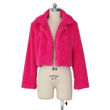 Loose Faux Fur Cardigan Fleece Jacket ZSD-0154