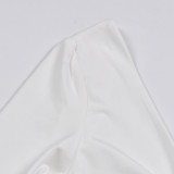 V Neck Backless Tie Up And Split Skirt 2 Piece Set GBTF-BT6080