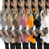 Pullover High Neck Split Loose Sweater FSXF-F252